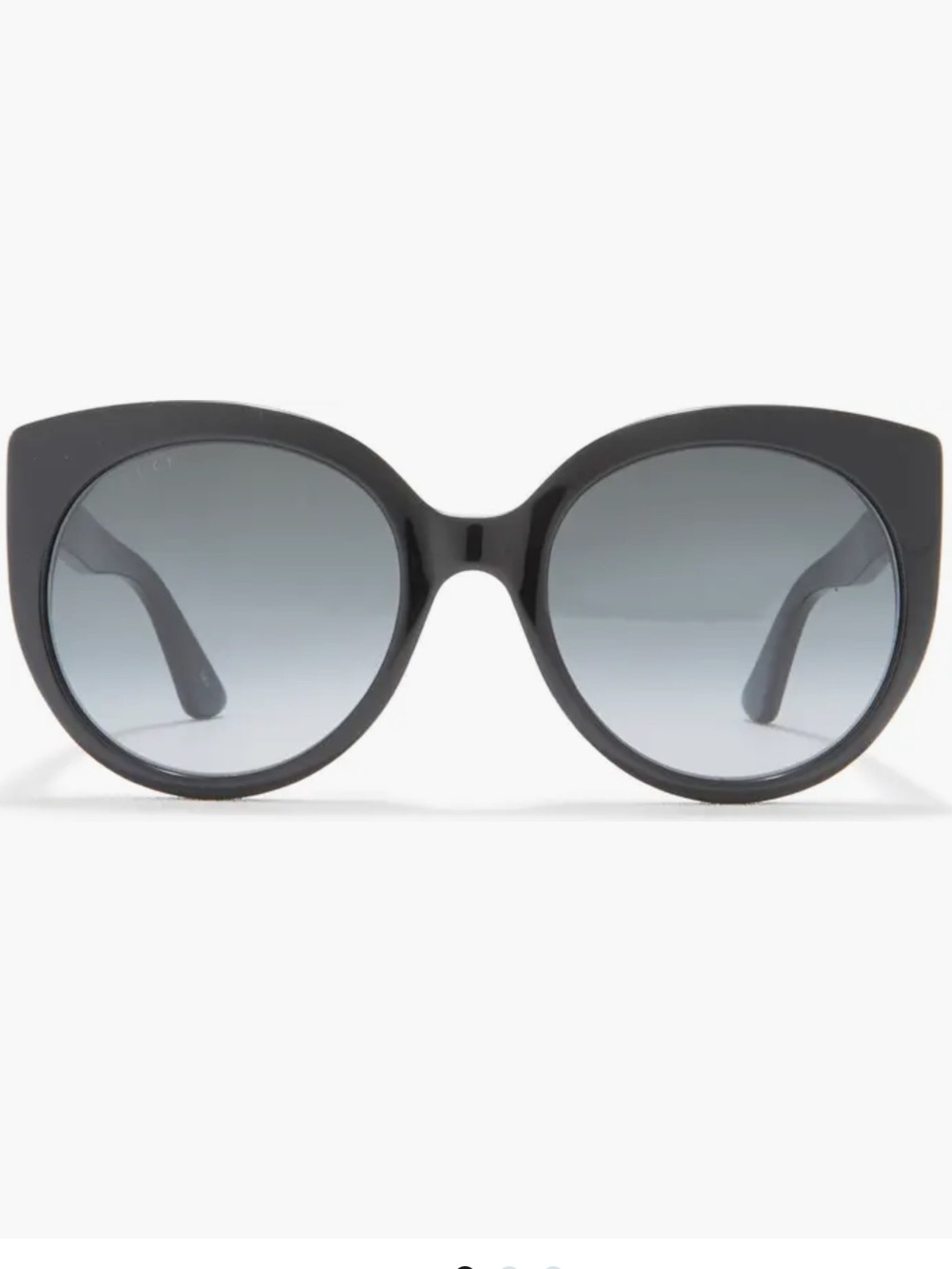 NWT Gucci Black Round Cat-Eye 55mm Sunglasses